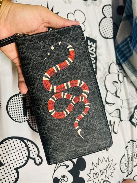 kingsnake print gucci wallet|Gucci kingsnake wallet used.